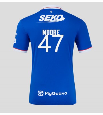 Rangers Mikey Moore #47 Hjemmebanetrøje 2025-26 Kortærmet